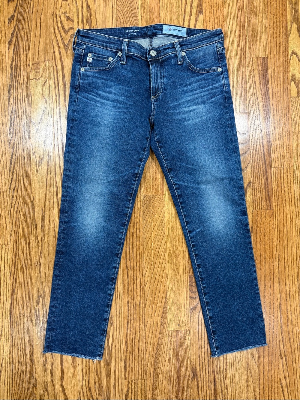 AG "The Stilt Crop" Cigarette Slim Straight Jeans (28)